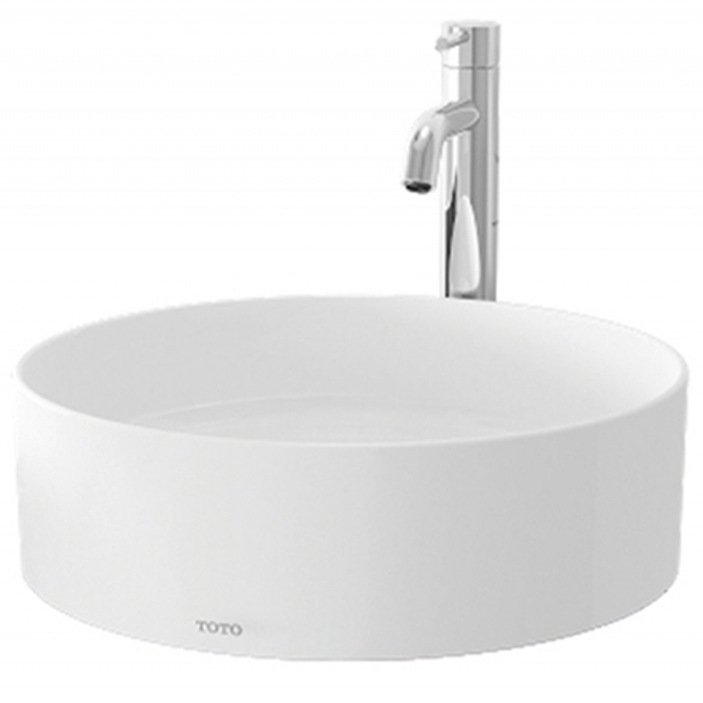 Bồn rửa mặt hình tròn kiểu trụ thấp đặt bàn