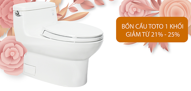 Bồn cầu 1 khối TOTO hiện đang được chiết khấu từ 21% đến 25%