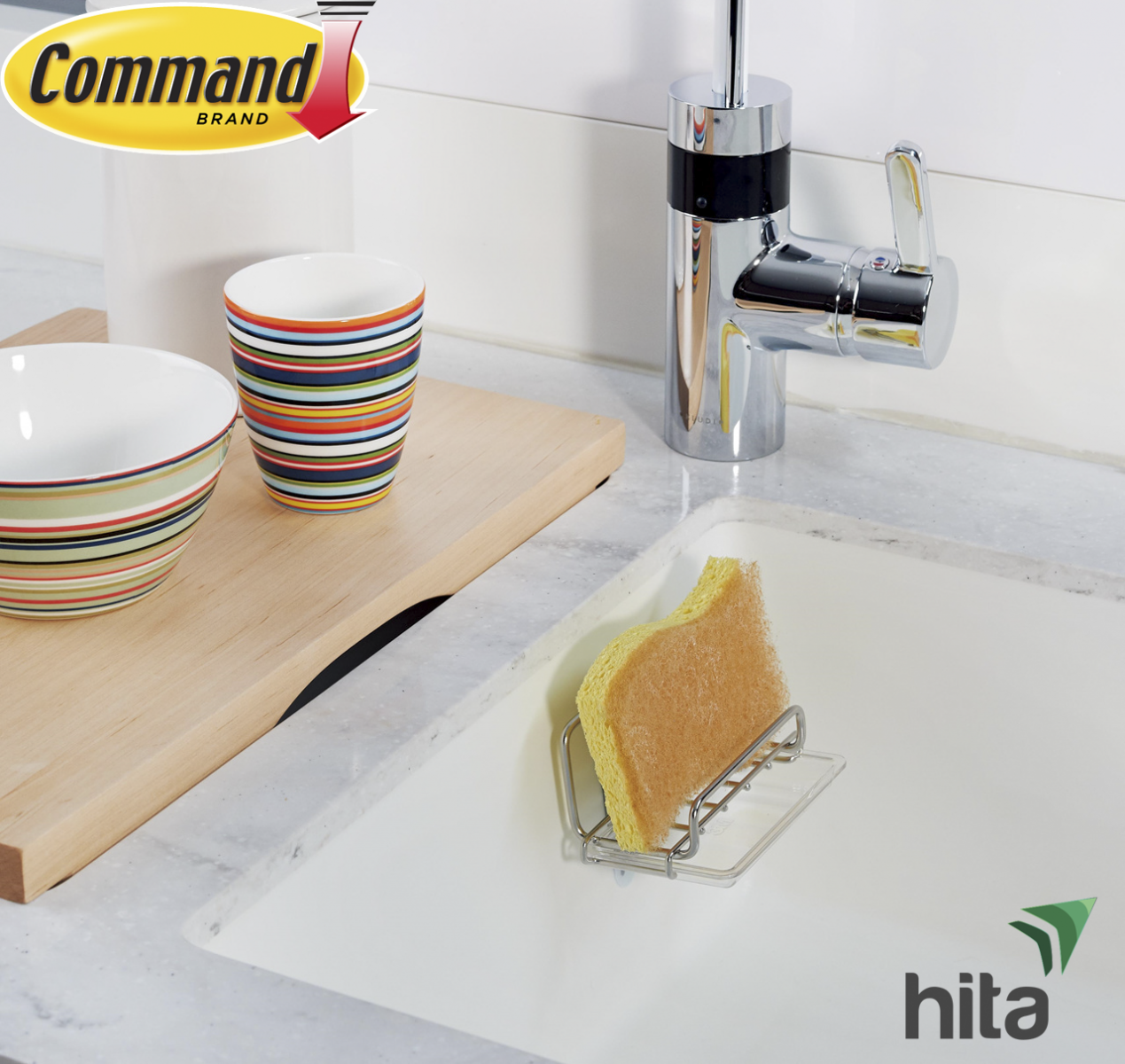 Khay đựng miếng mút rửa chén inox Command 3M mã số DAAN1C-A90084PBJ