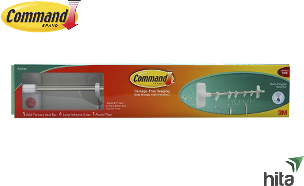 Thanh treo dụng cụ nhà bếp bằng nhựa Command 3M DAAN46-A9007KUTO