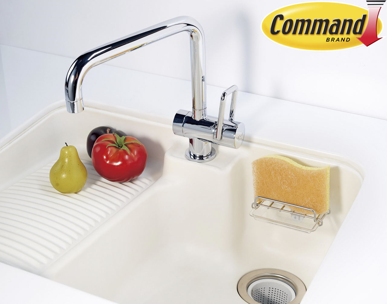 Khay đựng miếng mút rửa chén inox Command 3M mã số DAAN1C-A90084PBJ