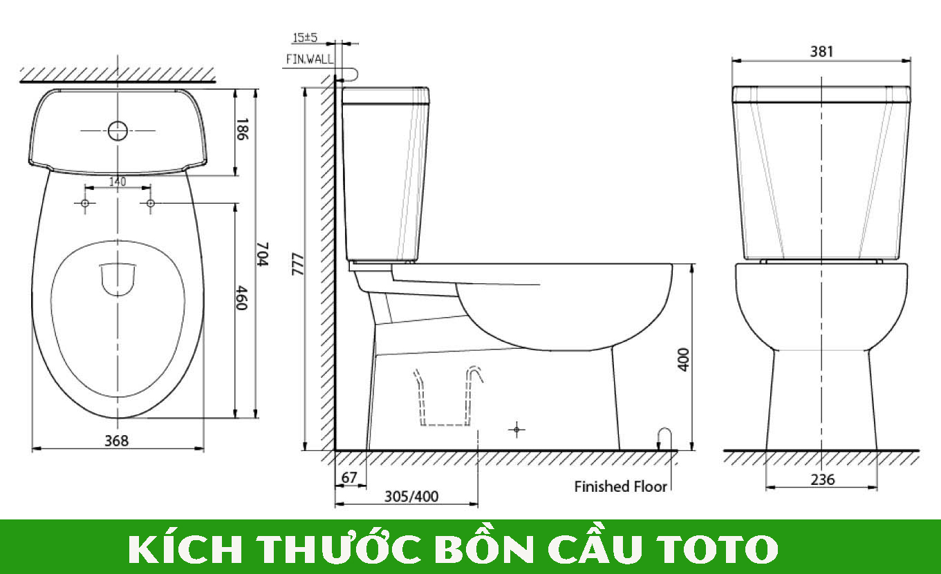 Co Bao Nhieu Loại Kich Thước Bồn Cầu Toto