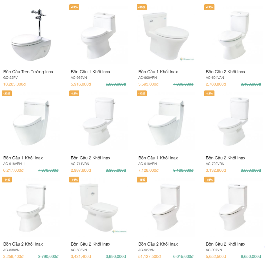 Download Catalogue thiết bị vệ sinh inax 2018 - 2019
