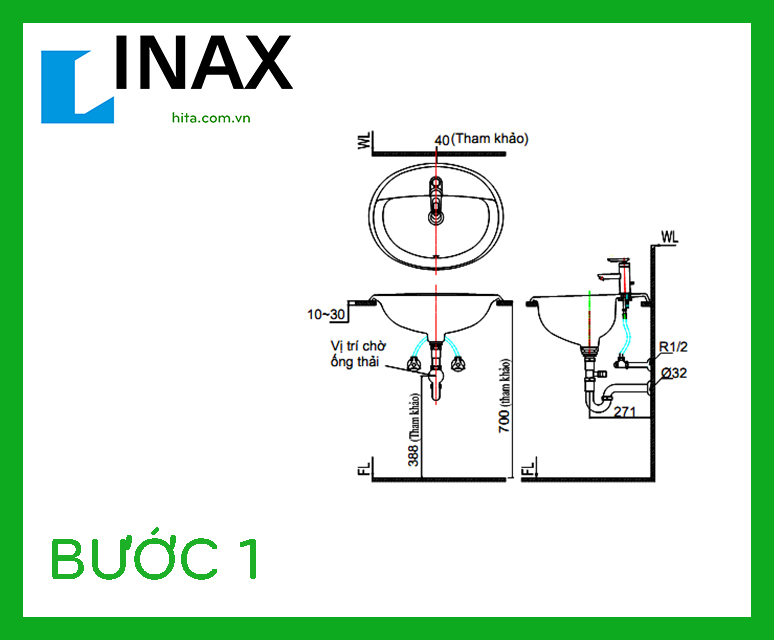 Hướng dẫn lắp đặt chậu Lavabo âm Inax trong 6 bước cực nhanh