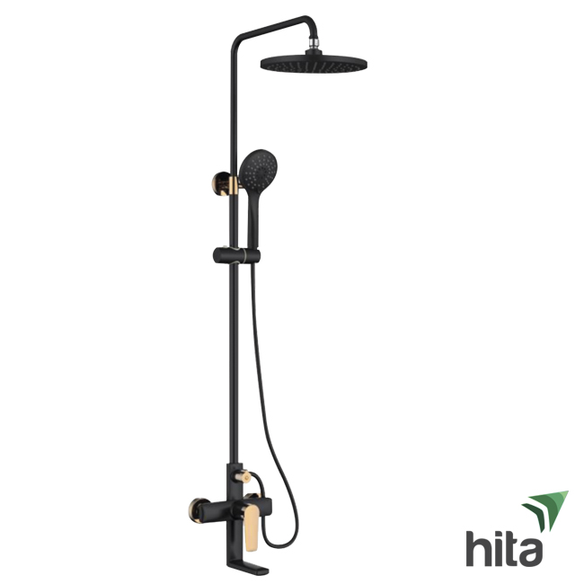 Sen cây nóng lạnh Luxta L7229Black màu đen - Vòi hoa sen tắm đứng cao cấp giá rẻ