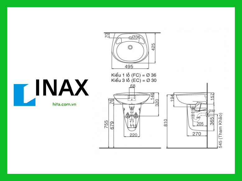 Lavabo inax 284
