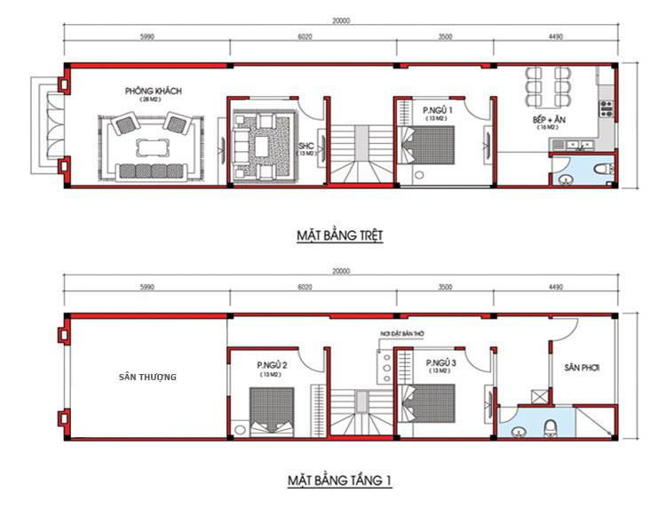 Thiết kế nhà vệ sinh đặt cuối nhà