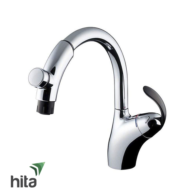 vòi rửa bát TOTO TKN34PBTRR dây rút - Vòi bếp rửa chén nhập khẩu