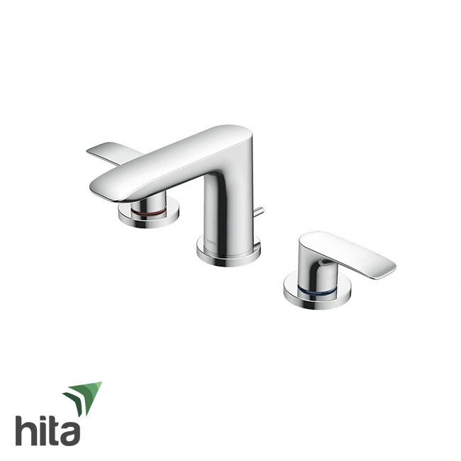 Vòi chậu lavabo TOTO TLG04201B nóng lạnh tay vặn dòng GA 3 lỗ