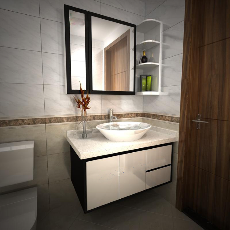 Tổng hợp một số mẫu tủ Lavabo nhà tắm nhỏ