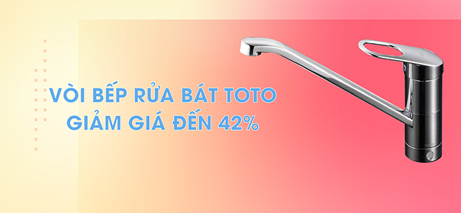 Vòi bếp TOTO chiết khấu đến 42%