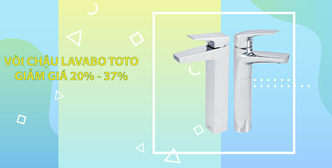 Vòi chậu lavabo TOTO nóng lạnh chính hãng chiết khấu từ 20 - 37%