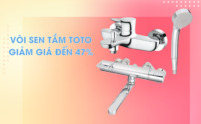 Sen tắm nhiệt độ và nóng lạnh TOTO cao cấp chiết khấu lên đến 47%