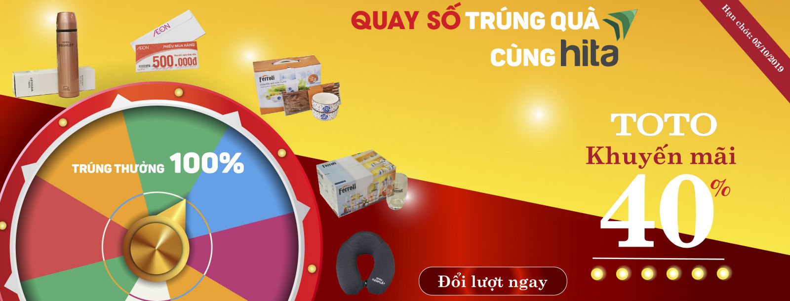 TOTO khuyến mãi tháng 9 - Vừa qua tháng Bảy, Quà tới liền tay, Nhận ngay ưu đãi