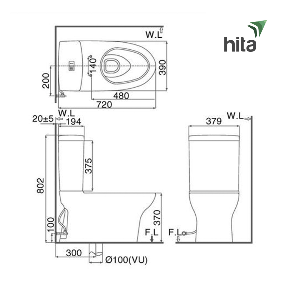 Thông số và đặc điểm bồn cầu Inax AC-907VN