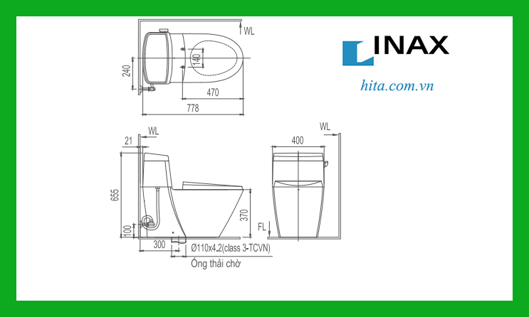 bồn cầu Inax AC-918VRN