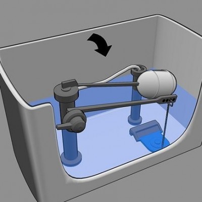 Thay nút nhấn bộ xả bồn cầu Inax