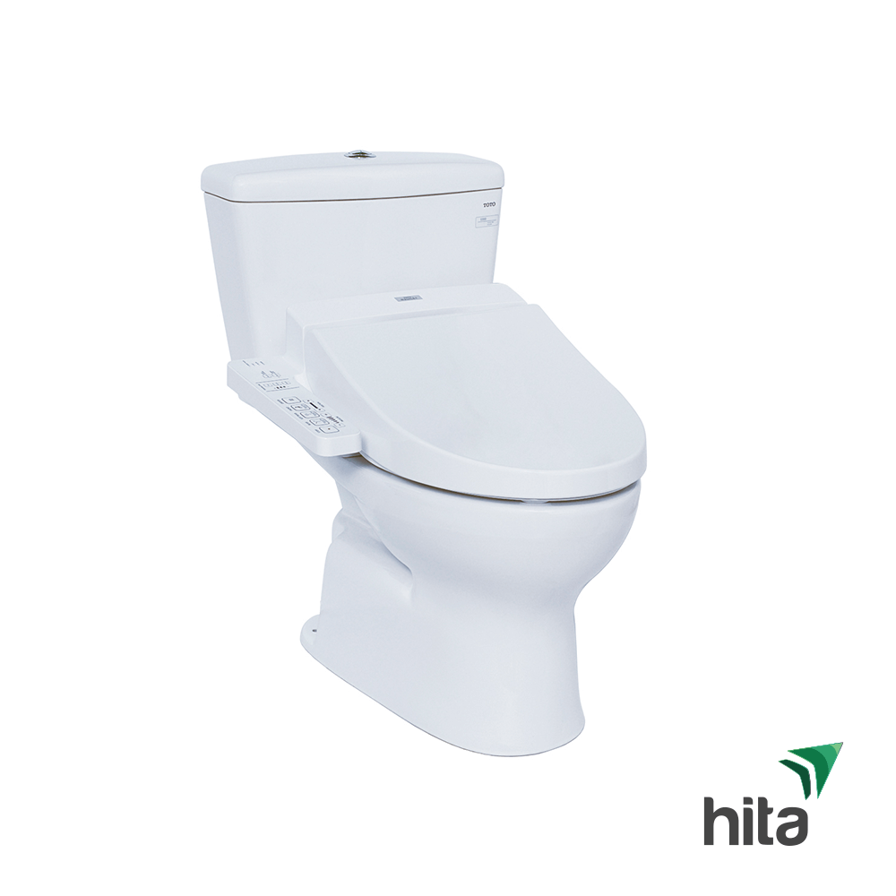 Bồn cầu 2 khối toto nắp rửa điện tử CS300DRW7