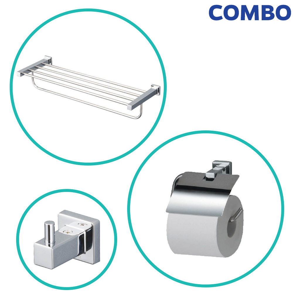 Combo phụ kiện TOTO 75 gồm YTS408BV+YH408RV+YRH408V là bộ ba sản phẩm phụ kiện nhà tắm TOTO Nhật Bản, được phân phối tại Hita.