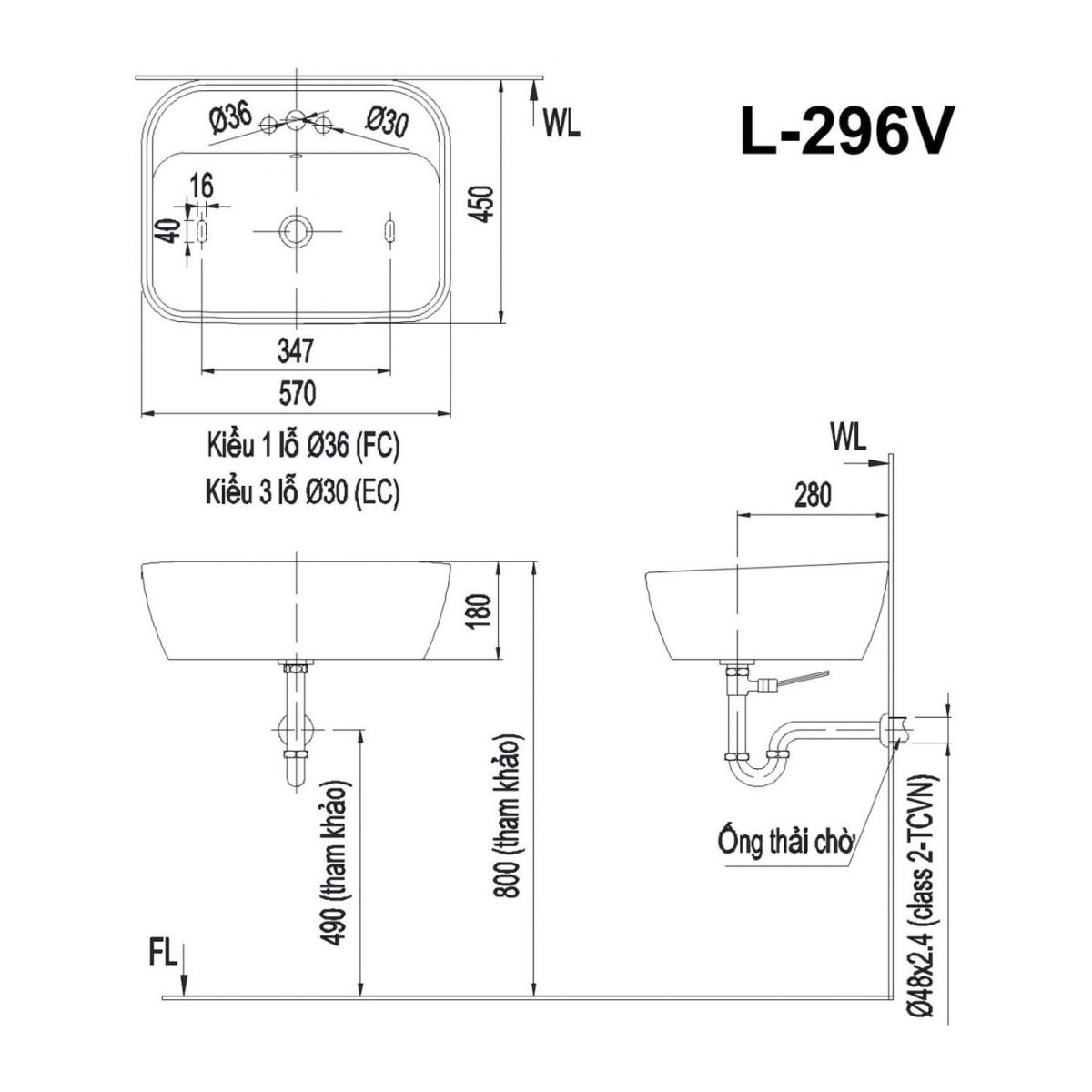 Lavabo INAX GL-296V ứng dụng công nghệ Proguard