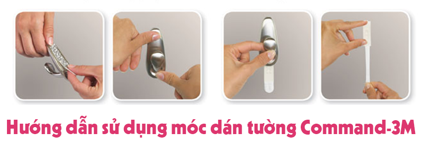 Cách sử dụng móc quần áo dán tường Command 3M