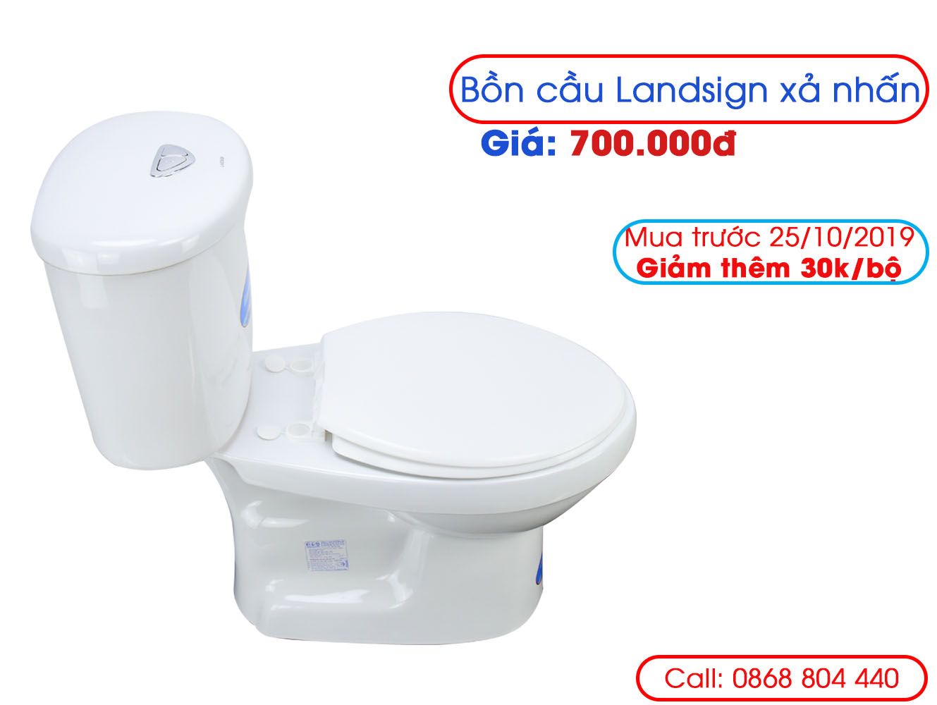 Bồn cầu giá rẻ Landsign dưới 1 triệu - 500k - 2 triệu