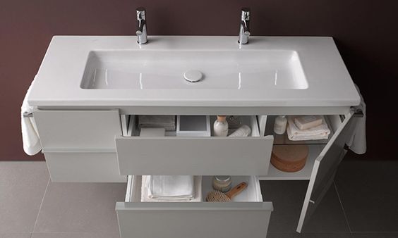 Lavabo vuông có kệ cabinet tiện lợi