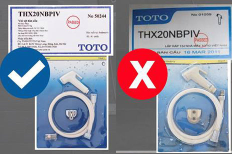 phân biệt thiết bị vệ sinh TOTO thật giả