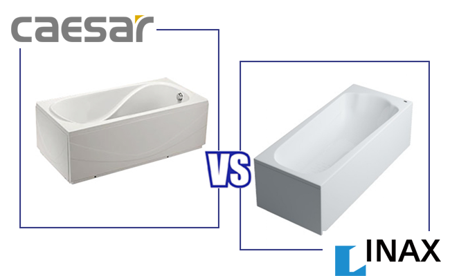 So sánh bồn tắm INAX và CAESAR