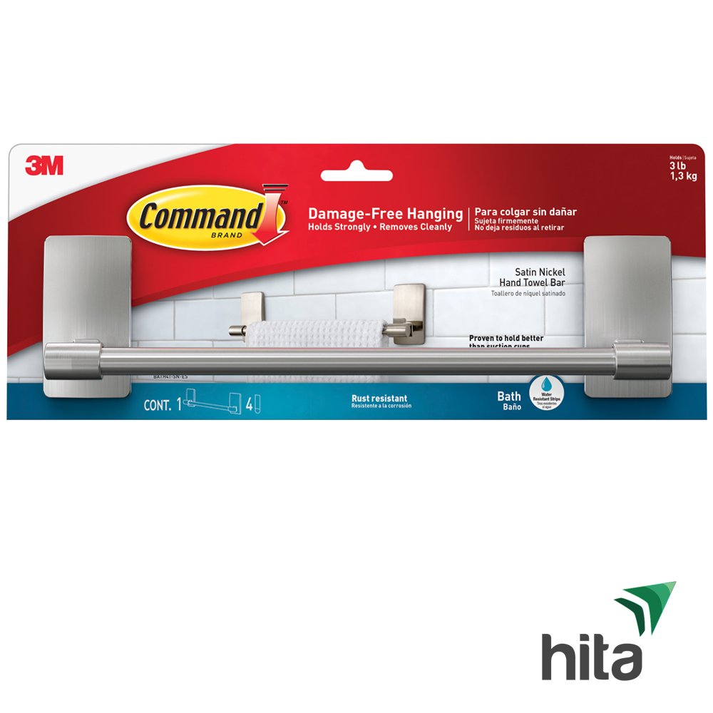 Thanh treo khăn dán tường phòng tắm Command 3M
