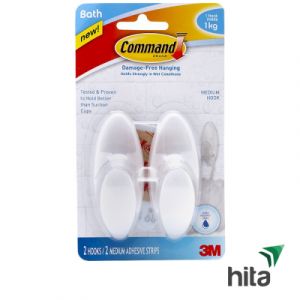 Móc dán tường 1kg vỉ 2 Command-3M