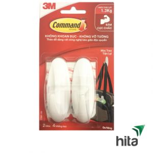 Móc dán tường 1.3kg vỉ 2 Command-3M