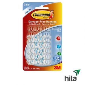 Móc dán tường mini vỉ 20 Command-3M