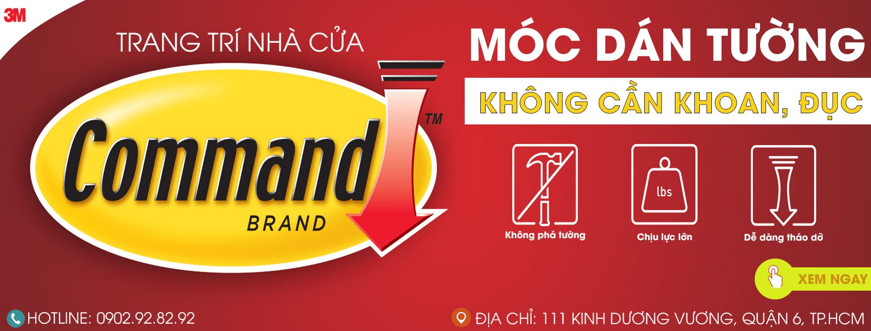 đại lý cửa hàng command 3m logo