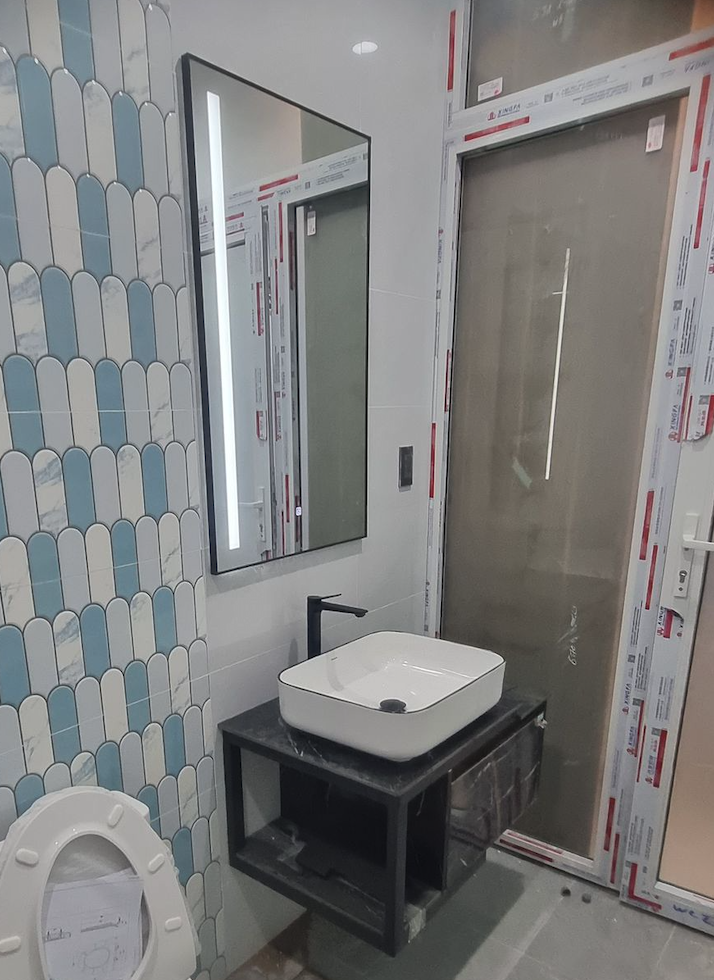 Đánh giá sản phẩm Bộ tủ chậu và gương led size 800mm MOWOEN MW6801S-80B