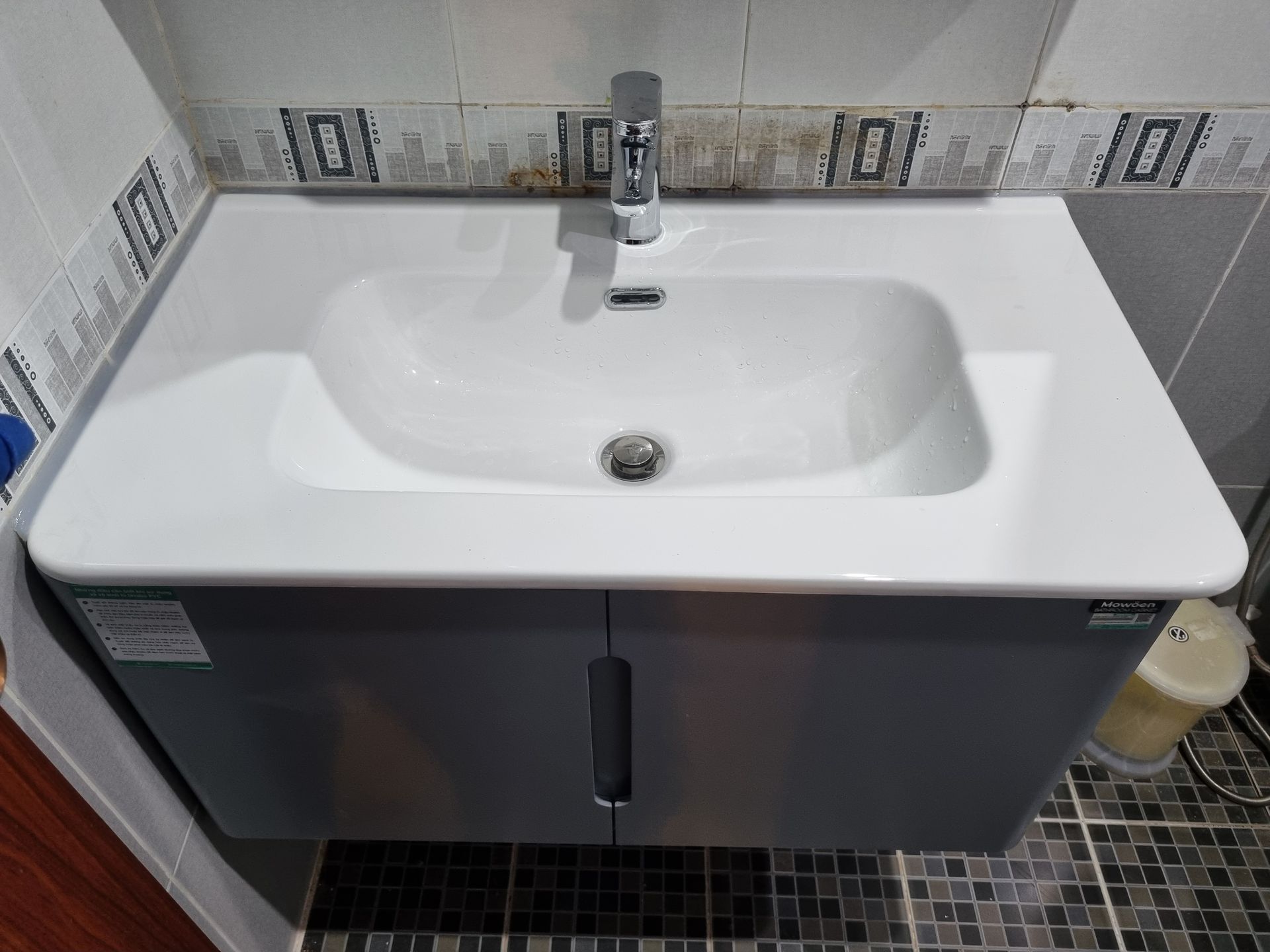 Đánh giá sản phẩm Bộ tủ chậu và tủ gương size 800mm MOWOEN MW2709-80PVC