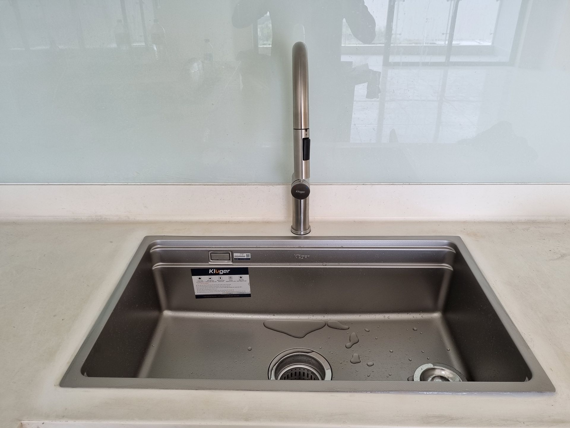 Đánh giá sản phẩm Chậu rửa chén Posco 304 Linen dập nổi KLUGER KWU8161FS-S76 (K600 Series)