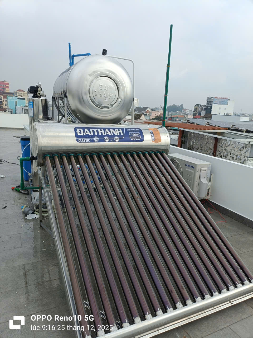 Đánh giá sản phẩm Máy nước nóng năng lượng mặt trời Đại Thành Inox 304 ống 58