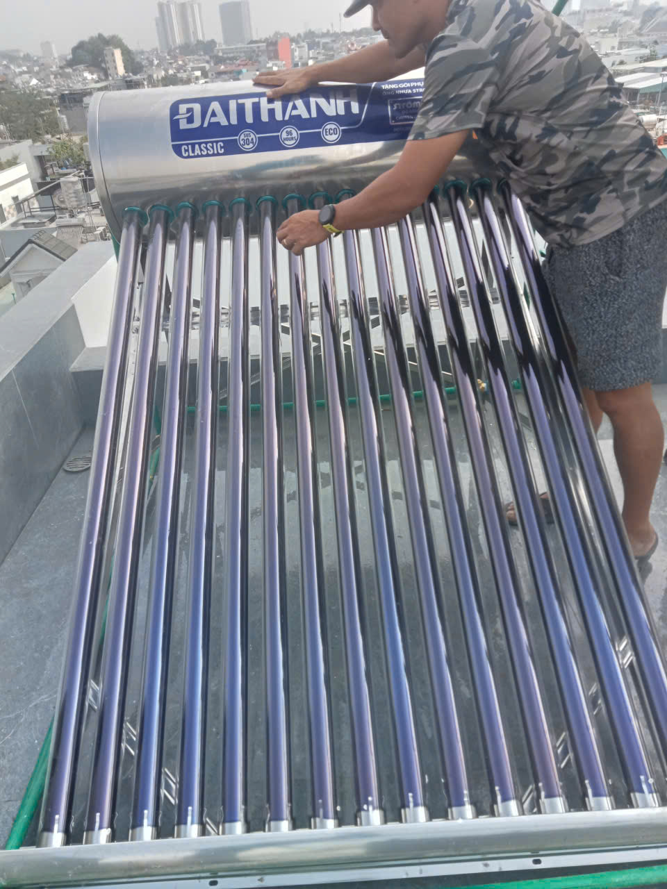 Đánh giá sản phẩm Máy nước nóng năng lượng mặt trời Đại Thành Inox 304 ống 58