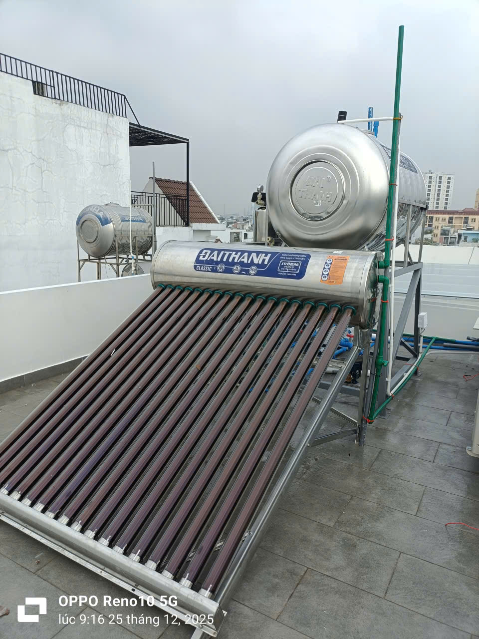 Đánh giá sản phẩm Máy nước nóng năng lượng mặt trời Đại Thành Inox 304 ống 58