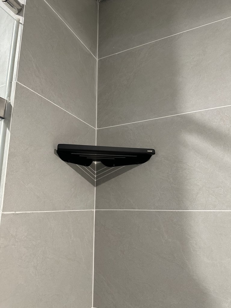 Đánh giá sản phẩm Kệ góc inox màu đen Caesar Q6314B