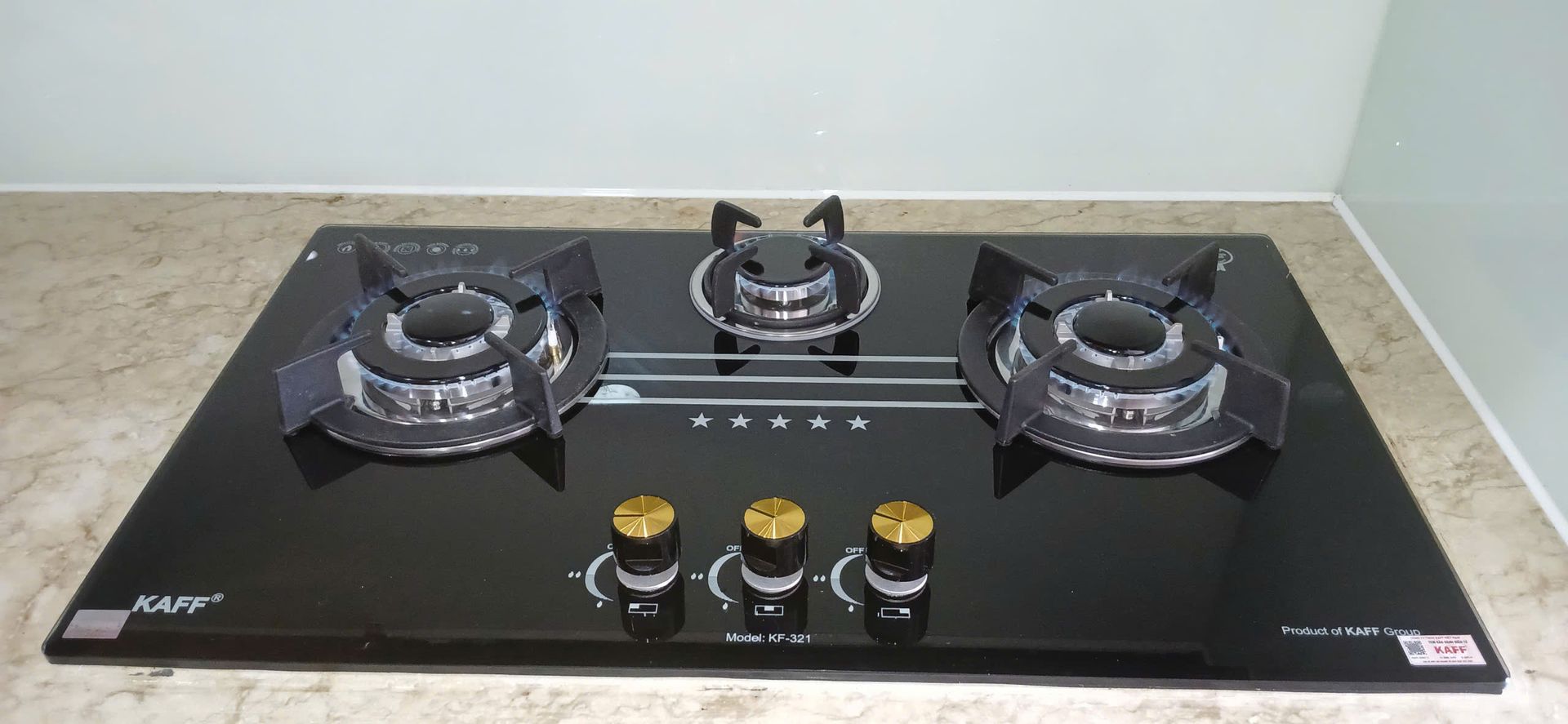 Đánh giá sản phẩm Bếp gas âm 3 lò KAFF KF-321
