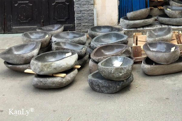 Chậu lavabo đặt bàn Kanly đá cuội MAR15i