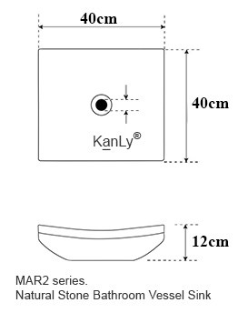Chậu lavabo đặt bàn Kanly đá tự nhiên MAR3