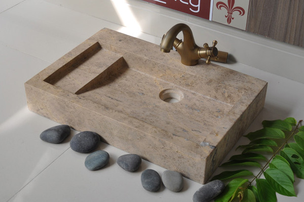 Chậu lavabo đặt bàn Kanly bằng đá MAR24V