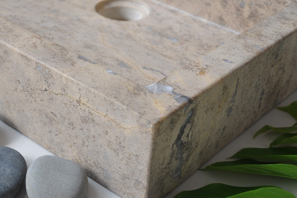 Chậu lavabo đặt bàn Kanly bằng đá MAR24V