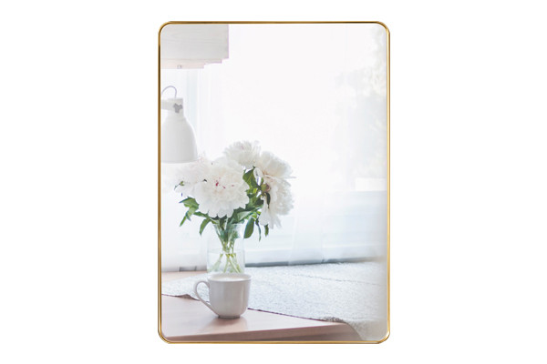 Gương soi tròn khung bằng đồng 50x70cm Kanly PK11.02