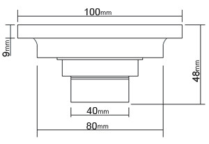 Phễu thoát sàn bằng đồng 10x10cm Kanly GCP01B