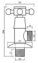 Van góc bằng đồng Kanly GCV11