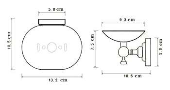 Giá để xà phòng bằng đồng Kanly GCH06